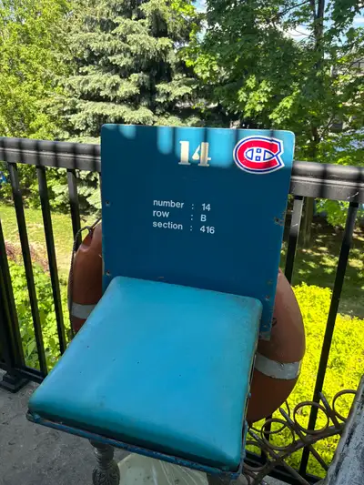 Montreal Forum Canadiens Seat Back with COA , View more