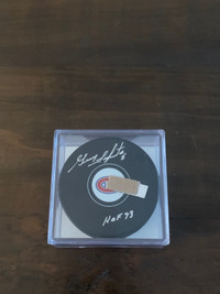 Guy Lapointe Signed Puck