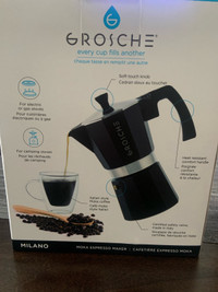 Grosche moka espresso maker with electric grinder 