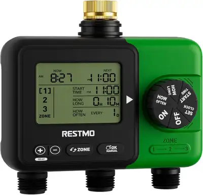❤️NEW IN BOX: RESTMO 3 Zone Sprinkler Timer, View more