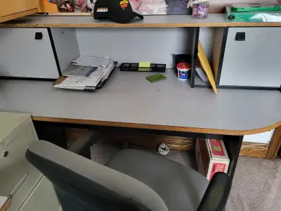 desk,chair free, View more