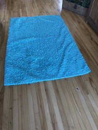 Superbe grand tapis couleur turquoise