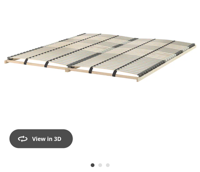 King Size IKEA LONSET wooden slatted bed base, View more