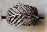 Authentic Pandora Sterling Silver ALE 925 Light as Feather Ring 
