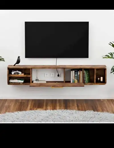 Floating TV Unit, 67'' Wall Mounted TV Cabinet, Floating Shelves, View more