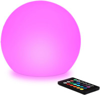NEW: 8 Inch LED RGB Glowing Ball Light, Rechargeable
