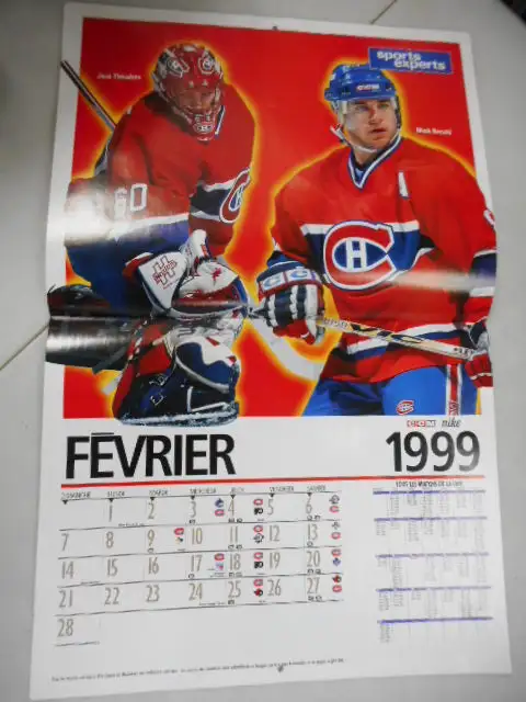 1998-99 CALENDRIER CANADIENS DE MONTREAL COMPLET EXCELLENT ÉTAT in Arts & Collectibles in Thetford Mines - Image 8