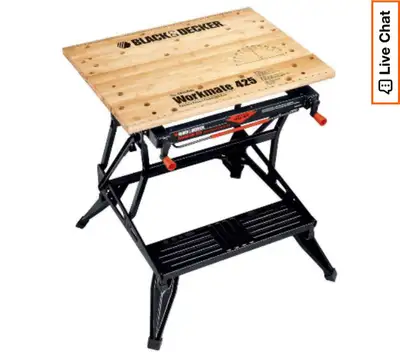 Black and decker work folding table , very heavy used good condition 70$ each 2 table available, has...