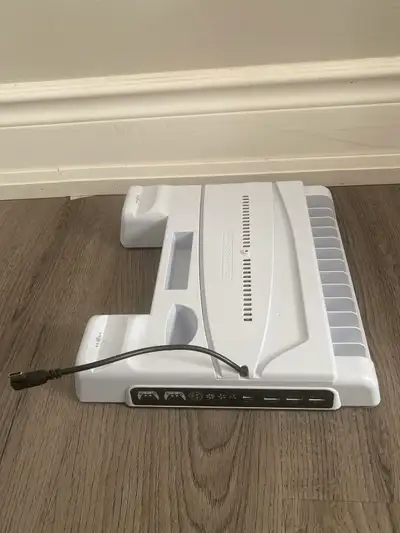 PS5 Cooling Stand with Dual Controller Charger + Fan + Game Stor, View more