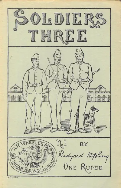 SOLDIERS THREE - Rudyard Kipling Facsimile of 1888 Book + DJ, View more