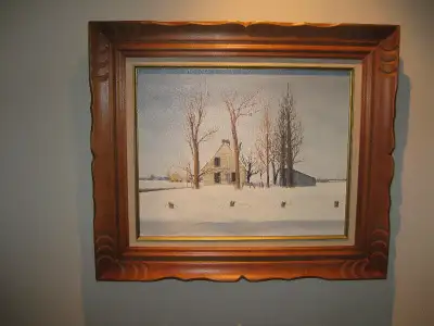 SI VOUS OU UN MEMBRE DE VOTRE FAMILLE DEMEURE A ST-BRUNO CETTE TOILE EST POUR VOUS! PEINTURE DE ST-B...