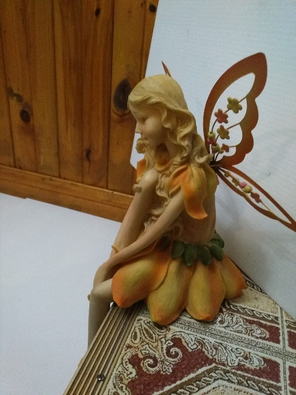 Garden Fairy 16" tall sits on shelf in Outdoor Décor in Cambridge - Image 3