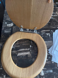 New wooden toilet seat 