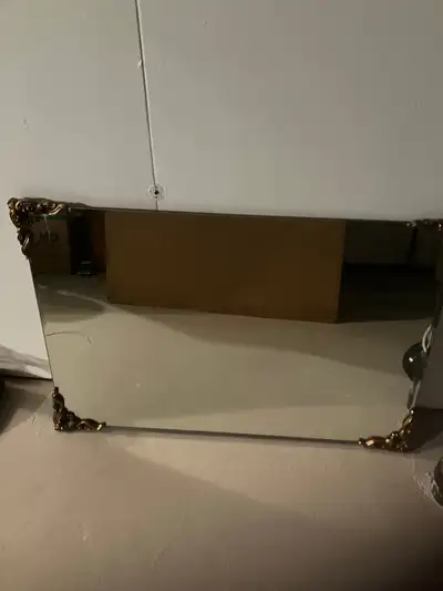 Vintage Mirror 3 Ft x 2 Ft/ Has Metal Gold Look Edges, View more
