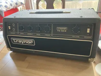 Traynor TS-50B 50-Watt Solid State Guitar / Bass Amp Head, View more