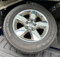 OEM Ram 1500 Wheels and Goodyear Wrangler Tires
