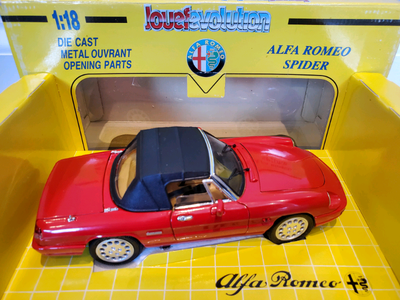 Rare Model 3303 Jouef Evolution Alfa Romeo Spider by Pininfarina Convertible Red