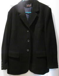 Woman's cashmere jacket, Size 20, Black, wool jacket, plus size