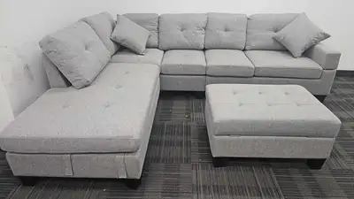 Comfortable 7 seater sectional sofa with ottoman, View more