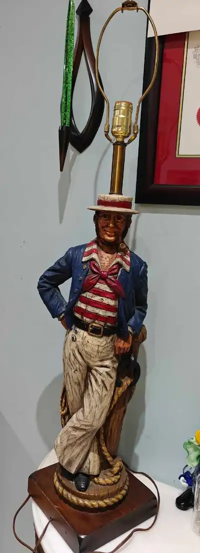 Vintage USA made NAUTICAL FRENCH SAILOR SEA CAPTAIN LAMP , View more