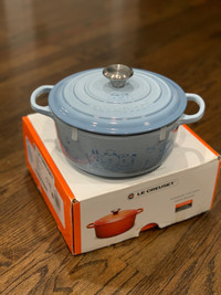 New Le Creuset Line Friends Round French Oven in Coastal Blue