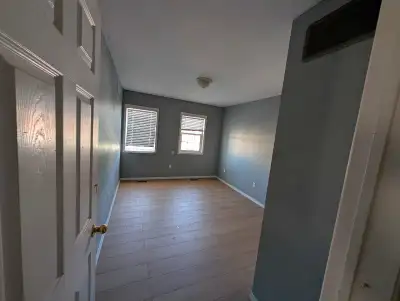 Private Bedroom upstairs available. 4 Piece Family Bathroom. No Need To Carry Your Laundry Up & Down...