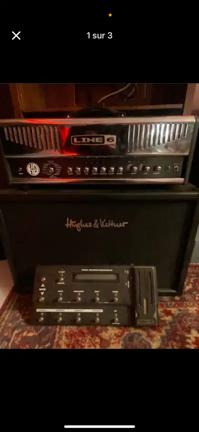 Line 6 HD 147 300 watts..,avec pédalier et bottom, View more