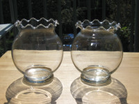 2 vases en verre – 2 glass vases – 2/5$