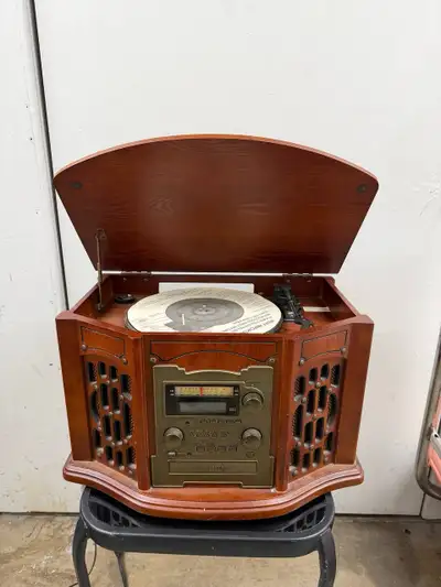 Vintage Style 5-in-1 Record Player with CD Radio, View more