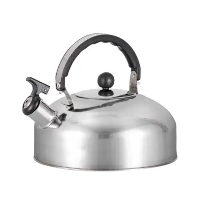 A type of stovetop kettle that whistles when the water boils. It features a heat-resistant, ergonomi...