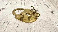 Vintage Brass Key Holder, 5 Hooks for Keys, Brass Rack with Hook