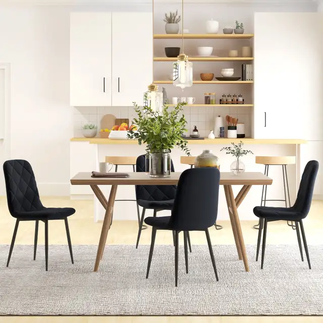 Upholstered Dining Room Chairs with Steel Legs, Modern Kitchen C in Chairs & Recliners in Markham / York Region - Image 10