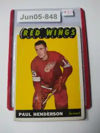 1965-66 Topps #51 PAUL HENDERSON RC HOF Detroit Red Wings Rookie