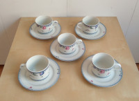 NEW – Oneida Classic Blue Lattice Cup and Saucer Set – Tea Set