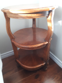 Vintage Wooden 3 Tiered Side Table