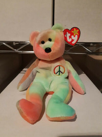 1996 Peace Bear Beanie Baby - TY - Retired