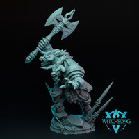 Twinhorn, The Marauder 140mm BBEG for dnd by witchsong minis