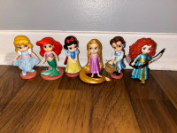 6 Disney Princess Figures Lot. 3” Tall