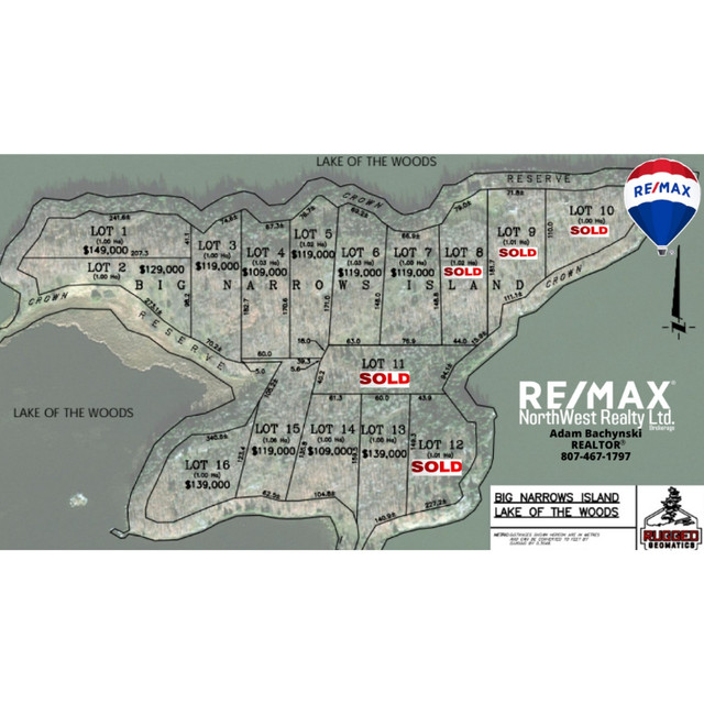 Lot 14 Big Narrows - 2.47 Acres, 343 feet of Frontage! in Land for Sale in Kenora