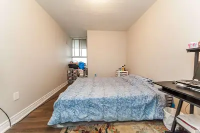 One spacious private room is available in condo apartment. Looking for vegetarian female roommate. L...