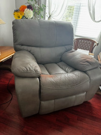 Fauteuil inclinable Elran couleur gris/taupe