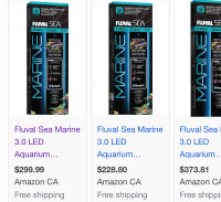 Fluval flex marine 32.5 Gal. lights / canopy / filter / pump