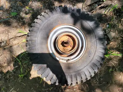 Hi I have a front tire and rim for a honda atc tire seems to hold air asking 80 obo if interested pl...