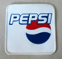 Vintage Pepsi Cola Badge LARGE 4" x 4" Iron On NOS