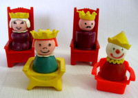 VINTAGE FISHER PRICE LITTLE PEOPLE LOT forTHE PLAY FAMILY CASTLE