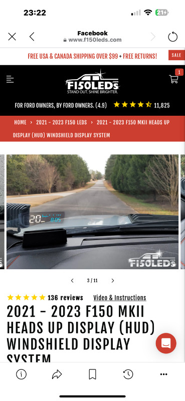 Ford f 150 21-23 heads up display in Engine & Engine Parts in Gatineau - Image 2