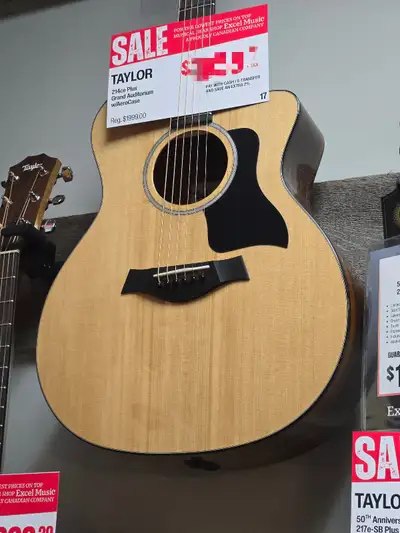 SALE! Taylor 214ce Plus Grand Auditorium w/AeroCase, View more