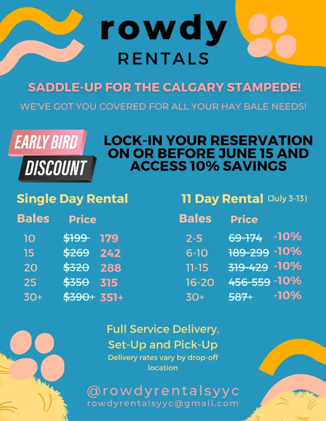 Straw Bales and More for Calgary Stampede – Rowdy Rentals62863279515906122