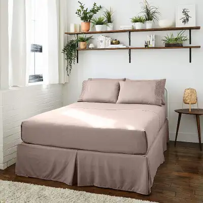 NEUF Ensemble Draps Queen couleur taupe dans sa boîte pa ouverte, View more