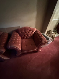Vintage sofa set-Pink excellent condition